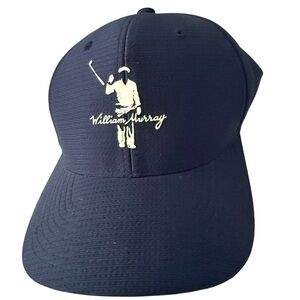 William Murray Flex Fit Size L-XL Navy Blue With Plaid inside Lined Bill Golf